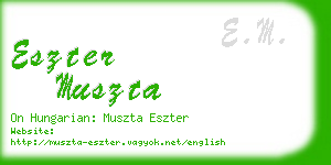 eszter muszta business card